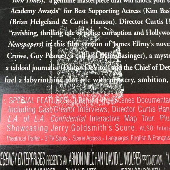 L.A. Confidential (DVD, 1998 Snapcase) Kevin Spacey, Russell Crowe, Guy Pearce‎ - Picture 5 of 7